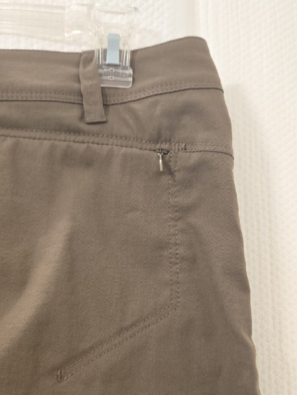 Toad&Co Olive-Brown Mini Skirt with Front Pockets - Picture 4 of 5